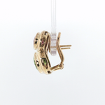 Springer's Stud Earrings Page Estate Collection 18K Yellow Gold Peridot and Pink Tourmaline Earrings