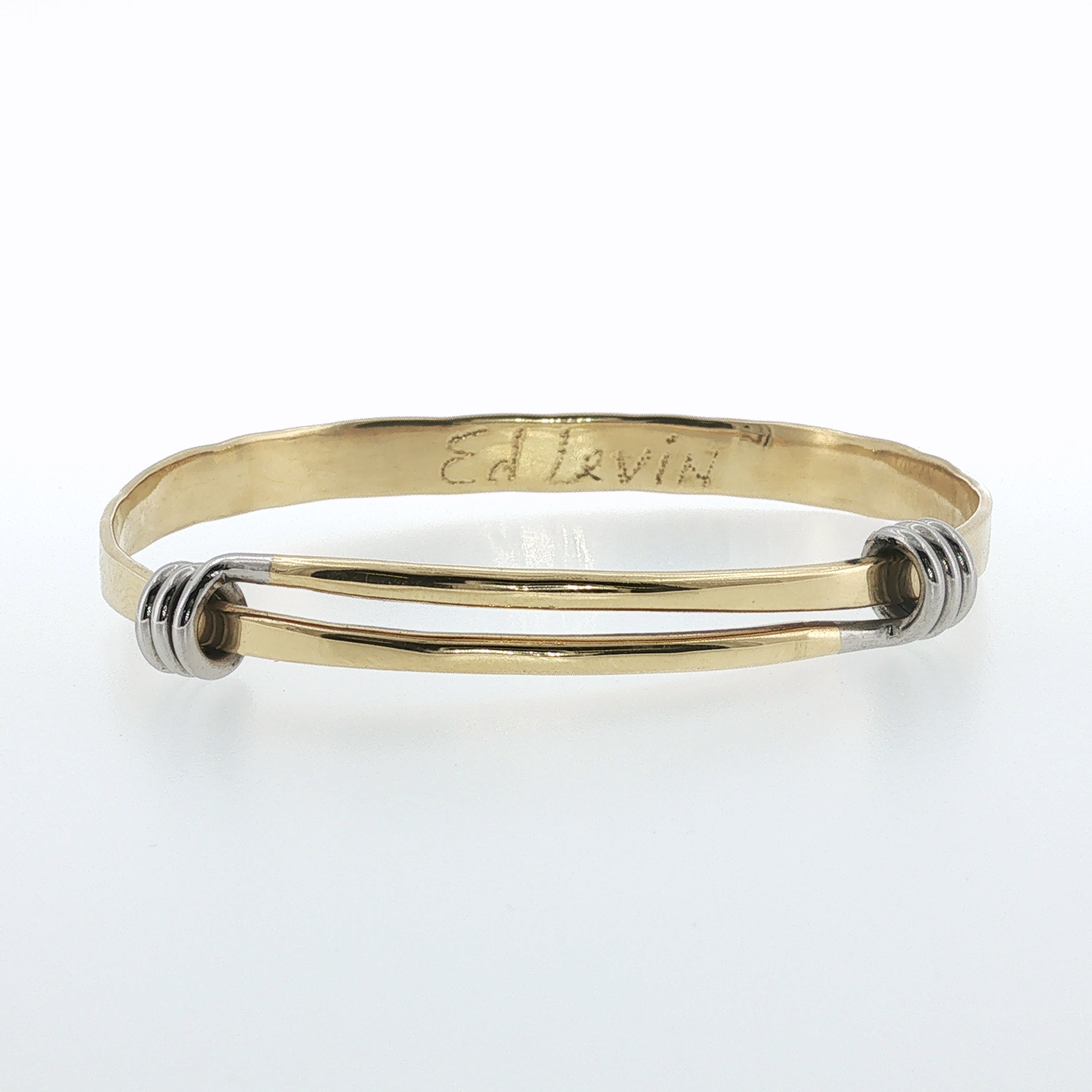 Springer's Bangles Page Estate Collection Ed Levin 18k Yellow Gold & Platinum Expansion Bangle