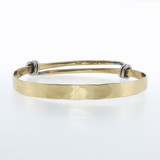 Springer's Bangles Page Estate Collection Ed Levin 18k Yellow Gold & Platinum Expansion Bangle