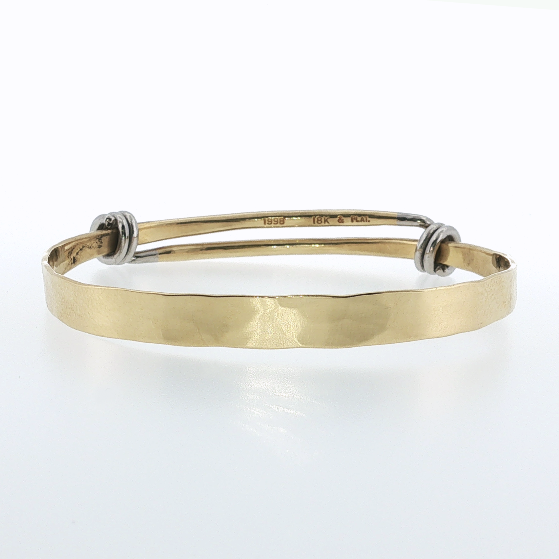 Springer's Bangles Page Estate Collection Ed Levin 18k Yellow Gold & Platinum Expansion Bangle