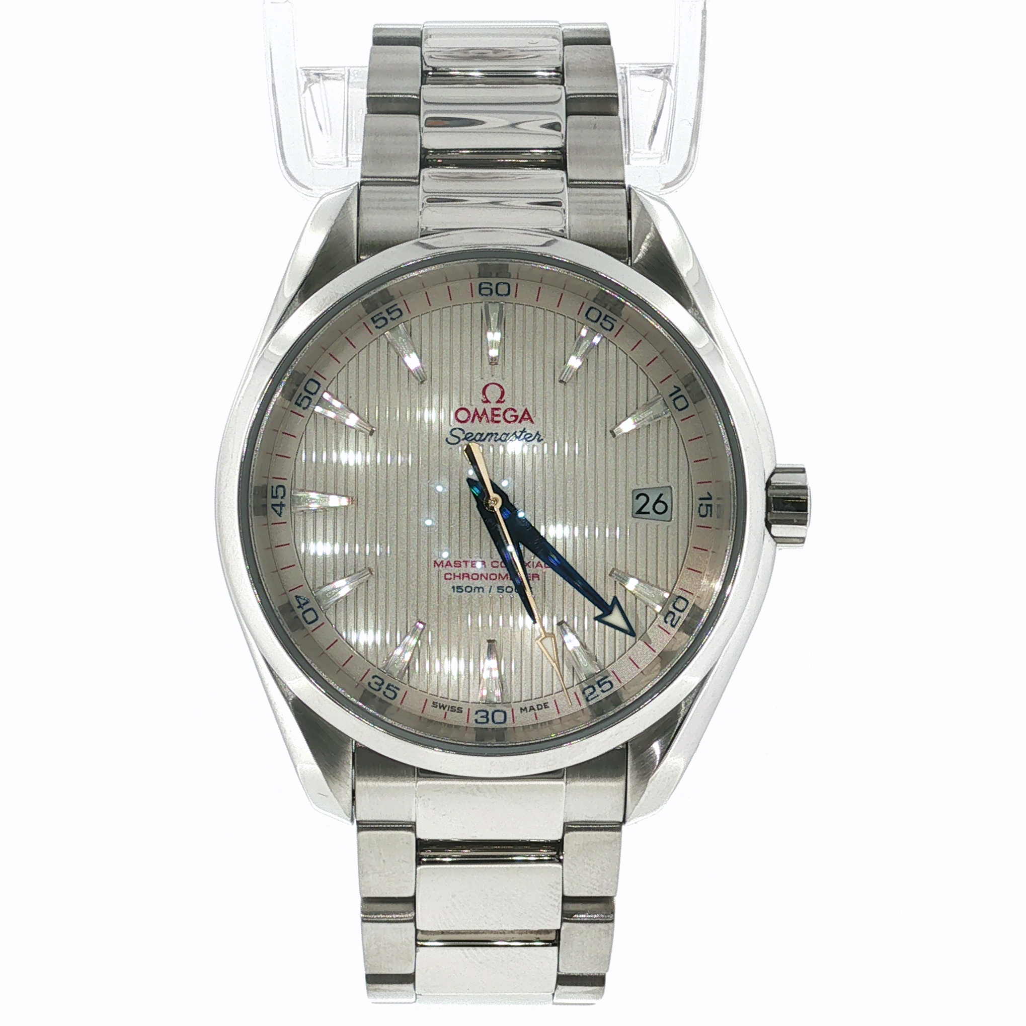 Springer's Watches Pre-Owned Omega Seamaster Aqua Terra Watch 41.5mm, Silver Dial