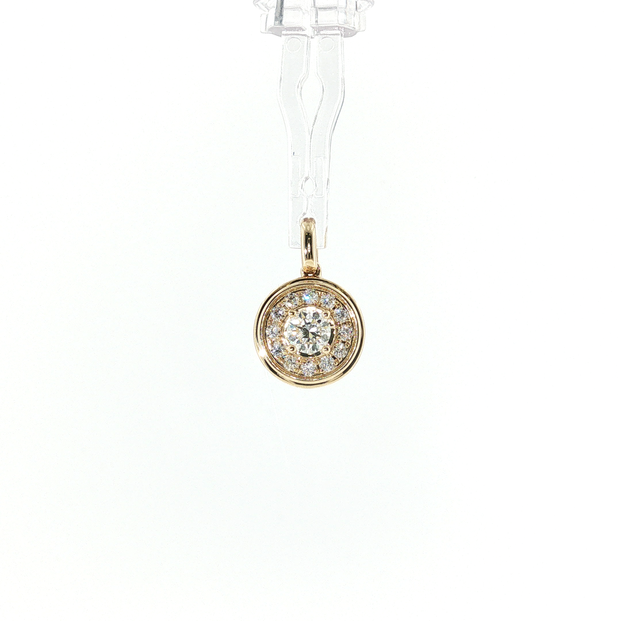 Springer's Forever 14K Yellow Gold Diamond Halo Pendant - 0.50ctw