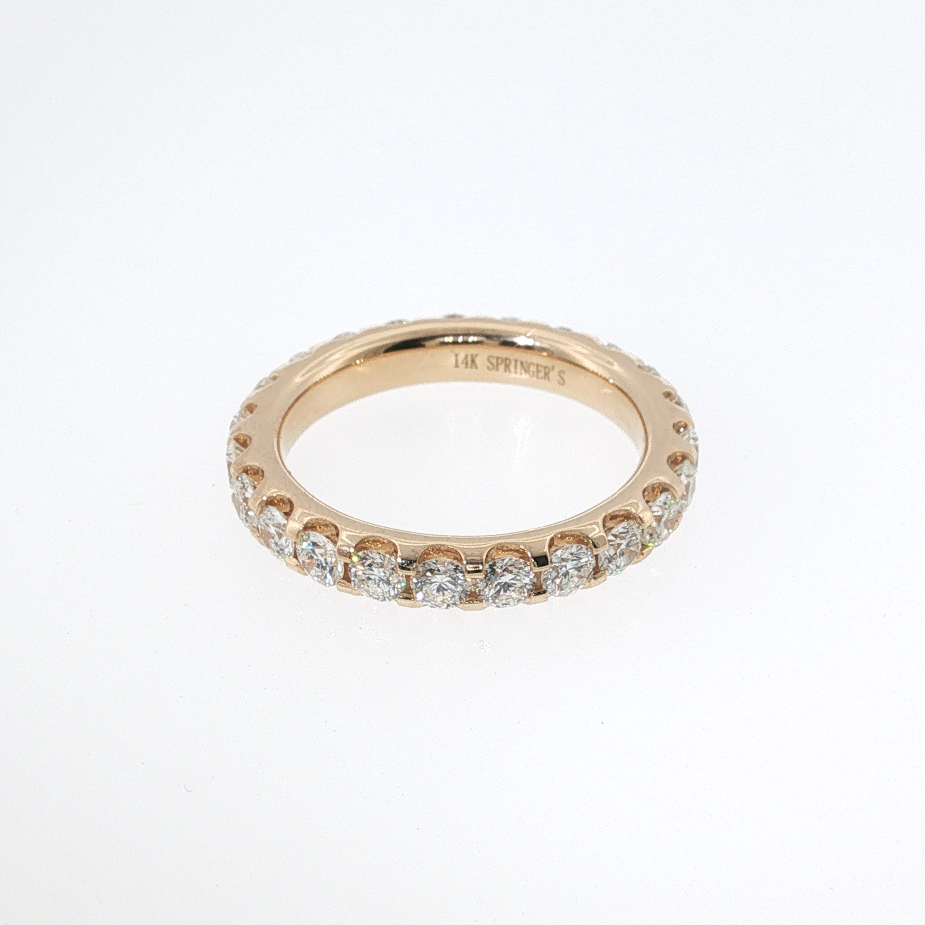 Springer's Forever 1.71ct Round Diamond Eternity Ring in 14k Yellow Gold