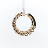 Springer's Forever 14k Yellow Gold 4.57ct Diamond Inside-Out Hoop Earrings