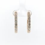Springer's Forever 14k Yellow Gold 4.57ct Diamond Inside-Out Hoop Earrings