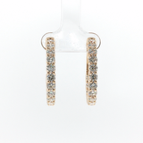 Springer's Forever 14k Yellow Gold 4.57ct Diamond Inside-Out Hoop Earrings
