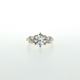 Springer's Multi-Stone Rings Vlora 14k Yellow Gold Diamond Three-Stone Engagement Ring Mounting
