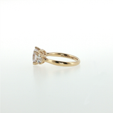 Springer's Multi-Stone Rings Vlora 14k Yellow Gold Diamond Three-Stone Engagement Ring Mounting