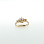 Springer's Multi-Stone Rings Vlora 14k Yellow Gold Diamond Three-Stone Engagement Ring Mounting