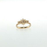Springer's Multi-Stone Rings Vlora 14k Yellow Gold Diamond Three-Stone Engagement Ring Mounting