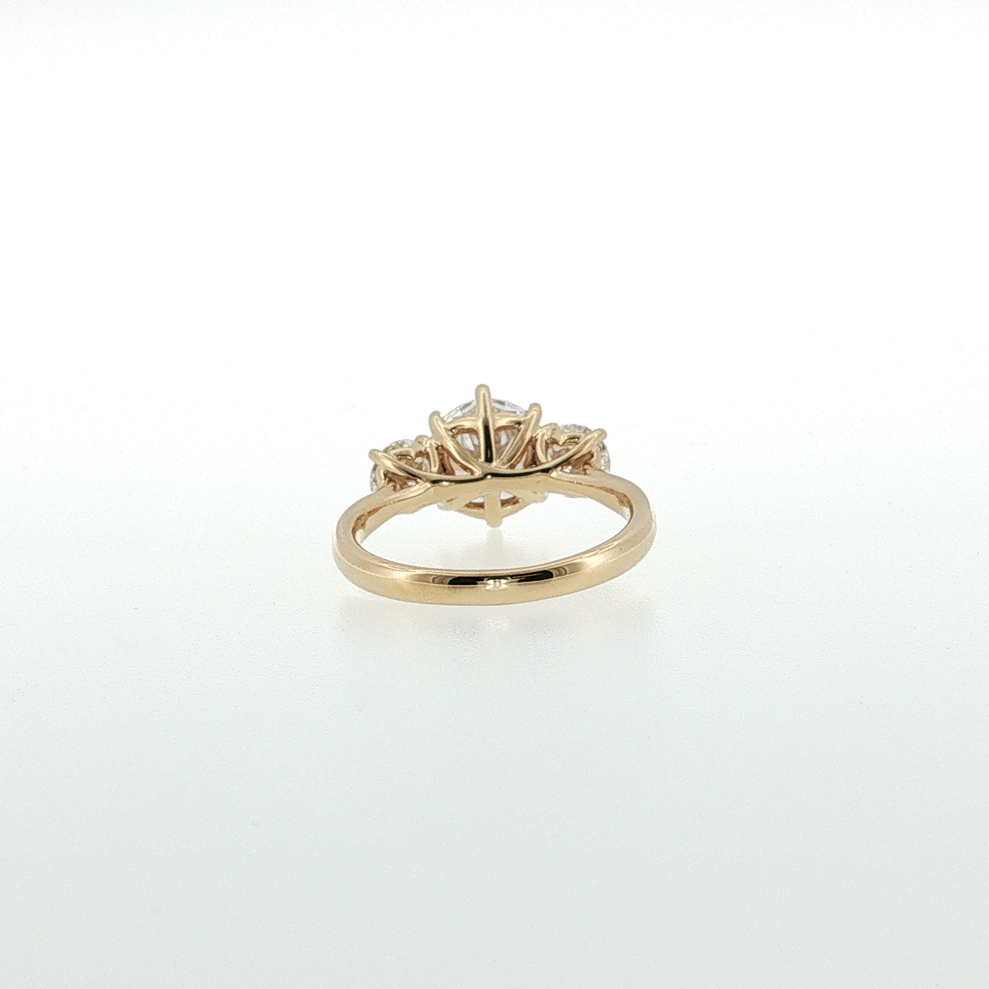 Springer's Multi-Stone Rings Vlora 14k Yellow Gold Diamond Three-Stone Engagement Ring Mounting