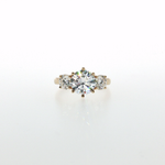 Springer's Forever by Vlora 14K Yellow Gold Diamond Three-Stone Engagement Ring Mounting
