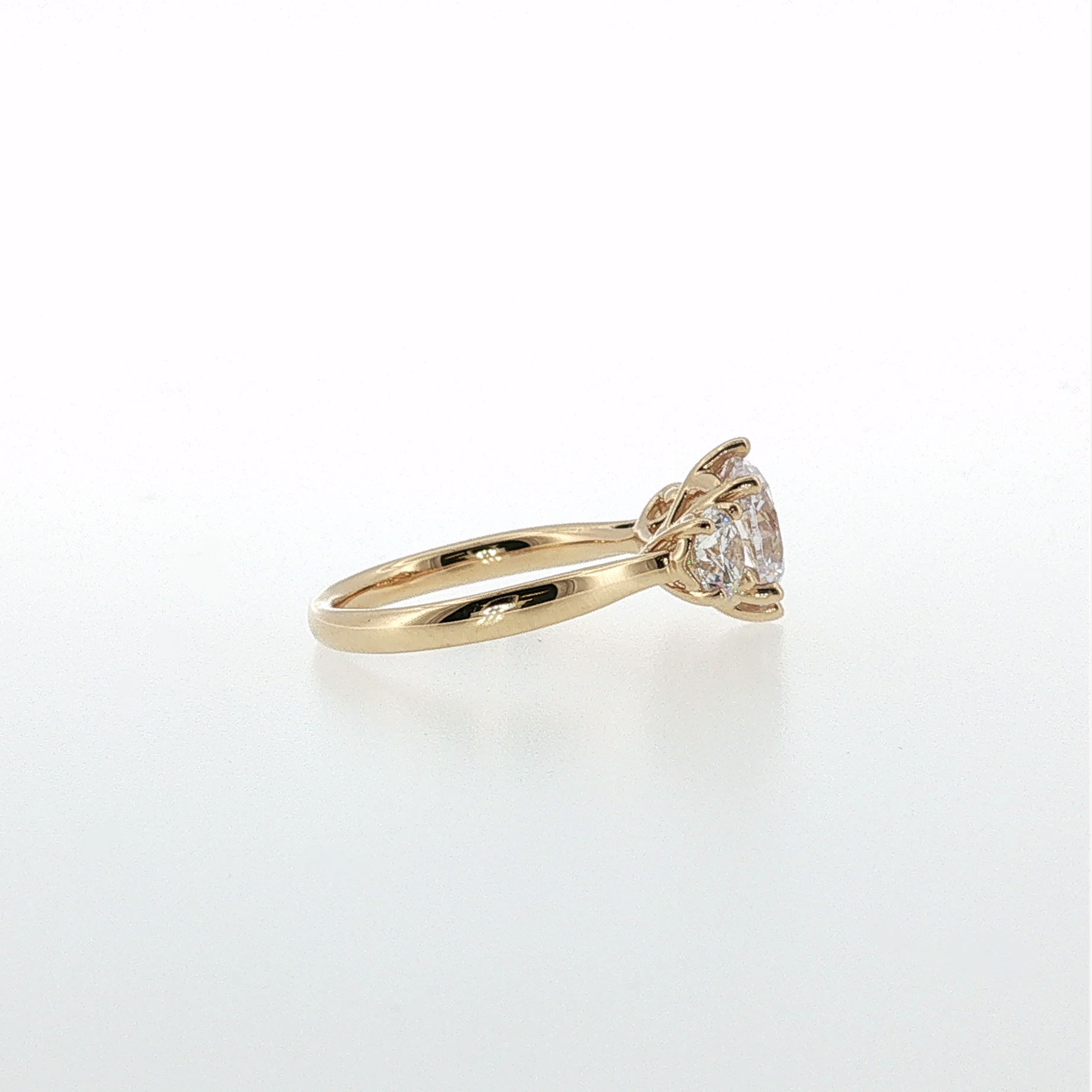 Springer's Forever by Vlora 14K Yellow Gold Diamond Three-Stone Engagement Ring Mounting