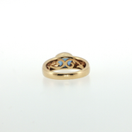 Springer's Solitaire Rings Vlora x Legacy 18k Yellow Gold East-West Oval Sapphire Bezel Ring