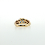 Springer's Solitaire Rings Vlora x Legacy 18k Yellow Gold East-West Oval Sapphire Bezel Ring