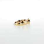 Springer's Solitaire Rings Vlora x Legacy 18k Yellow Gold East-West Oval Sapphire Bezel Ring