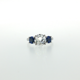 Springer's Multi-Stone Rings Vlora x Legacy Platinum Three-Stone Ring with 2.09ct Diamond and Sapphires