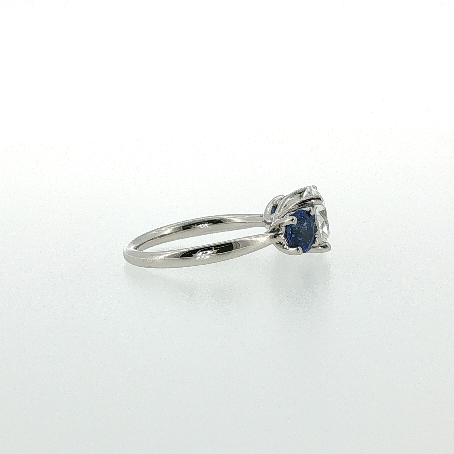 Springer's Multi-Stone Rings Vlora x Legacy Platinum Three-Stone Ring with 2.09ct Diamond and Sapphires
