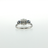 Springer's Multi-Stone Rings Vlora x Legacy Platinum Three-Stone Ring with 2.09ct Diamond and Sapphires