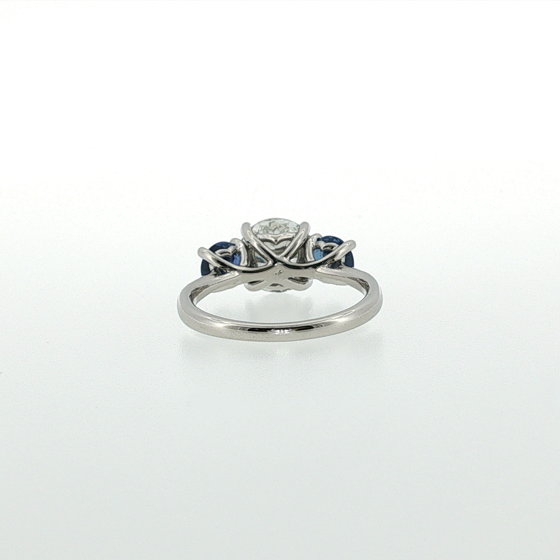 Springer's Multi-Stone Rings Vlora x Legacy Platinum Three-Stone Ring with 2.09ct Diamond and Sapphires