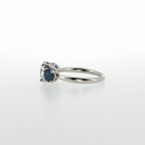 Springer's Forever by Vlora x Legacy Platinum Three-Stone Ring with 2.09ct Diamond and Sapphires