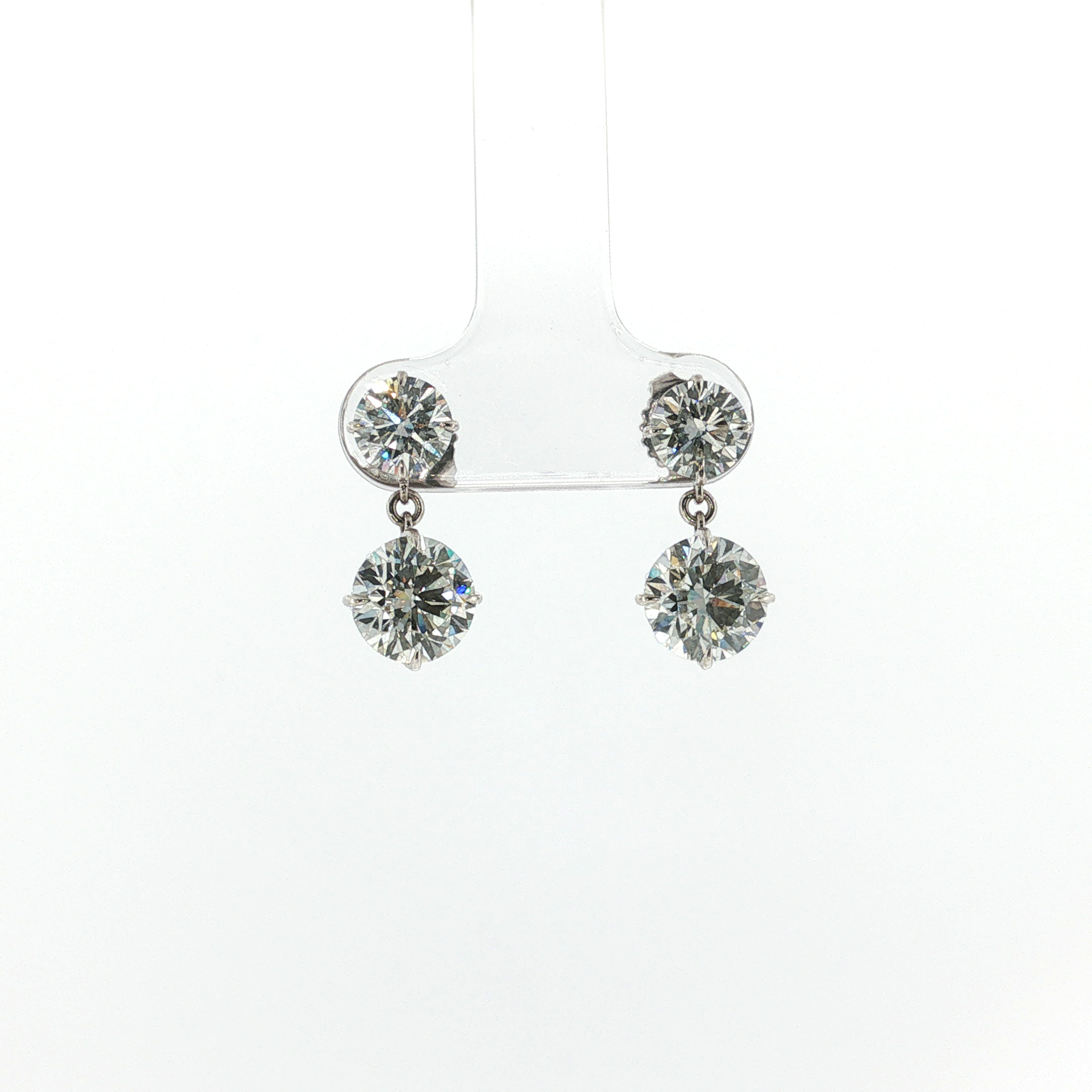 Springer's Forever 18K White Gold Diamond Drop Earrings - 4.50ctw
