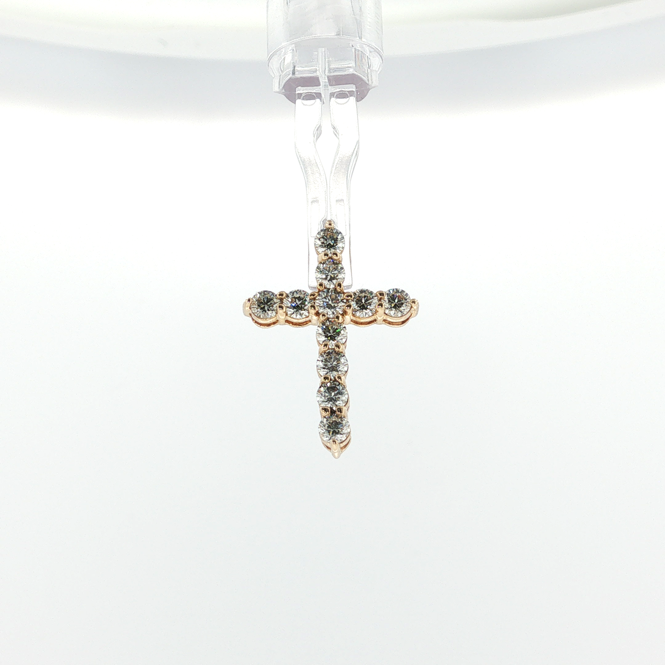 Springer's Forever 14K Yellow Gold Diamond Cross Pendant - 1.02ctw