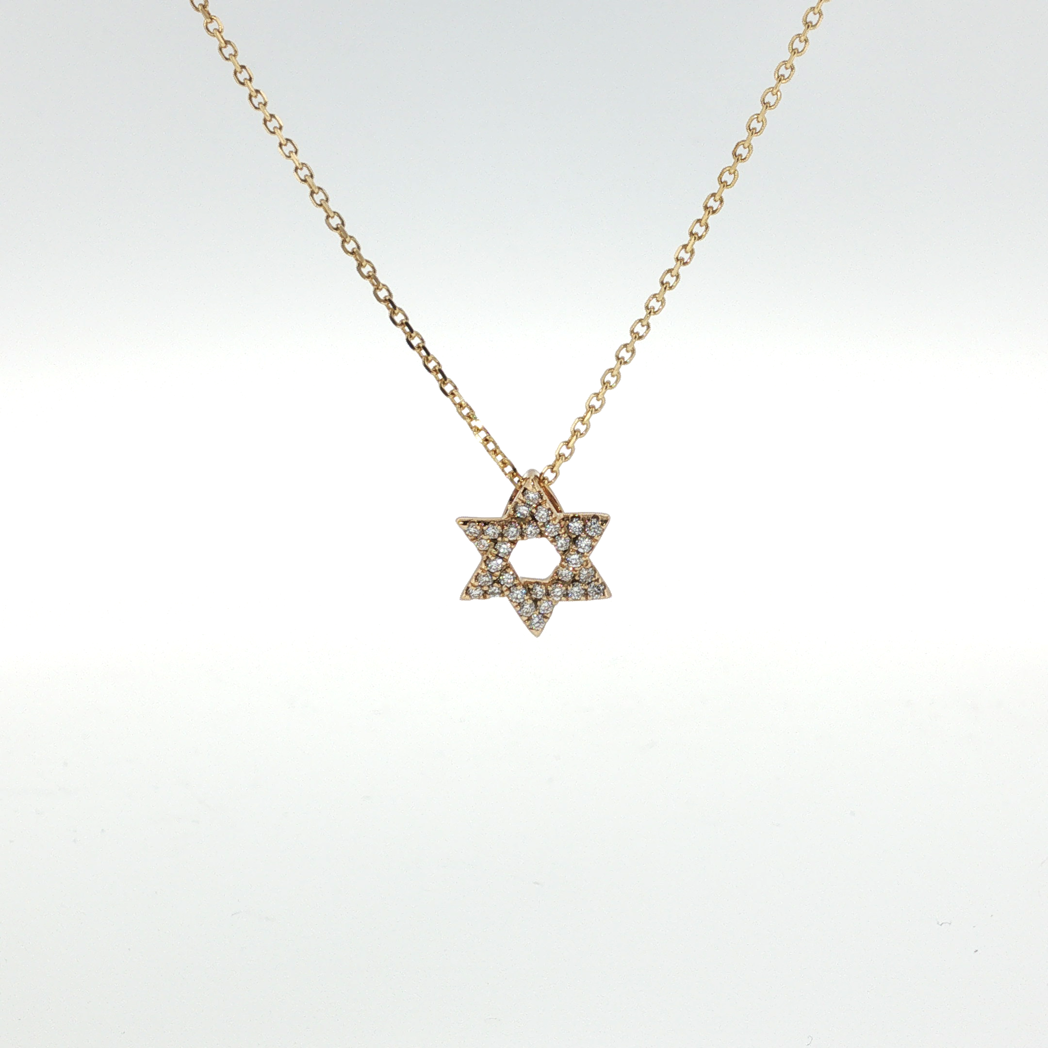 Springer's Forever 14K Yellow Gold Diamond Star of David Necklace - 0.18ctw, 18"