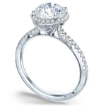 Tacori Engagement Engagement Ring Tacori 18k White Gold Diamond Halo Semi-Mounting