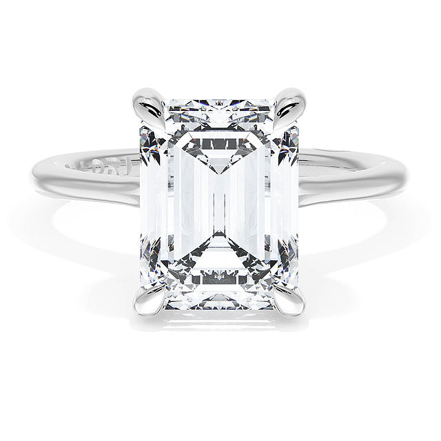 Tacori Engagement Engagement Ring Tacori 18k White Gold Founder's Collection Emerald Solitaire Engagement Ring Mounting