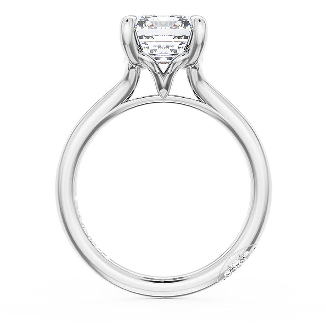Tacori Engagement Engagement Ring Tacori 18k White Gold Founder's Collection Emerald Solitaire Engagement Ring Mounting