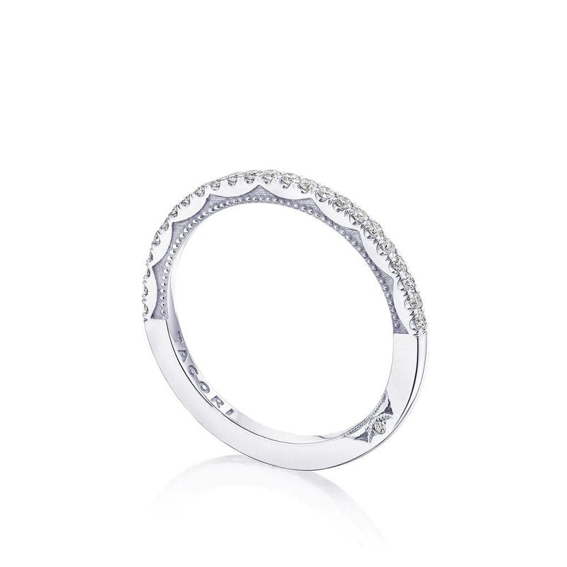 Tacori Engagement Wedding Band Tacori 18k White Gold Pavé Diamond Wedding Band – .51ctw
