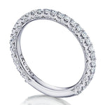 Tacori Engagement Wedding Band Tacori 18k White Gold Petite Crescent Diamond Band - .55ctw