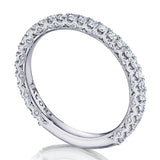 Tacori Engagement Wedding Band Tacori 18k White Gold Petite Crescent Diamond Band - .55ctw