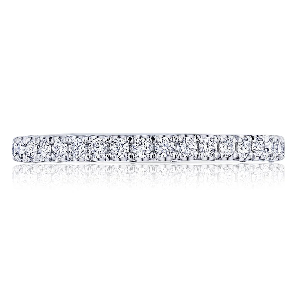Tacori Engagement Wedding Band Tacori 18k White Gold Petite Crescent Diamond Band - .55ctw