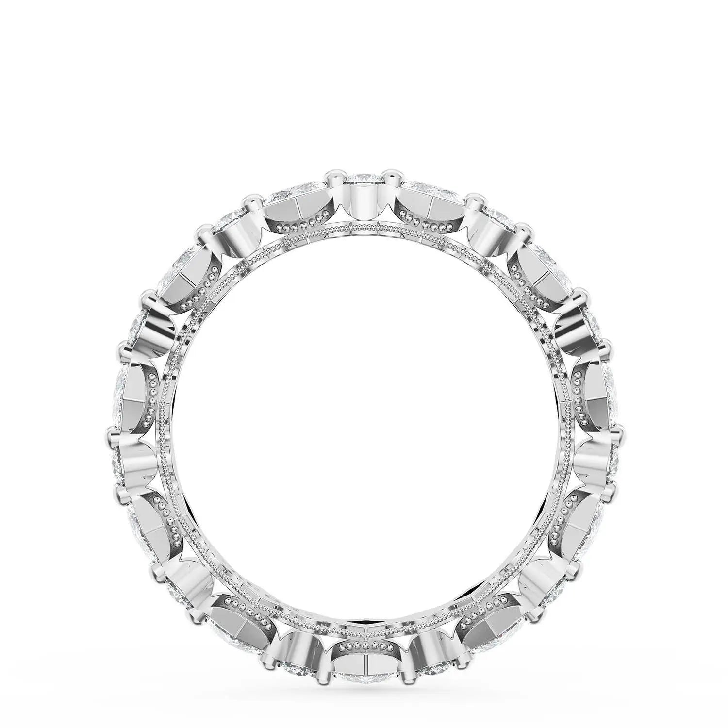 Tacori Engagement Wedding Band Tacori 18K White Gold Sculpted Crescent Diamond Band