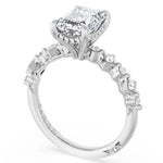 Tacori Engagement Engagement Ring Tacori 18k White Gold Sculpted Crescent Emerald Engagement Ring Mounting