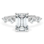 Tacori Engagement Engagement Ring Tacori 18k White Gold Sculpted Crescent Emerald Engagement Ring Mounting
