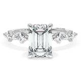 Tacori Engagement Engagement Ring Tacori 18k White Gold Sculpted Crescent Emerald Engagement Ring Mounting