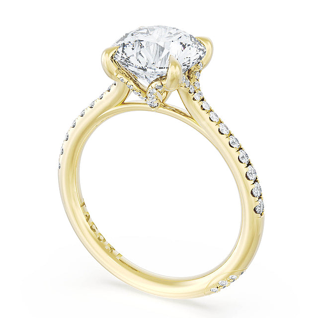 Tacori Engagement Engagement Ring Tacori 18k Yellow Gold Founder's Collection Engagement Round Stone Ring Mounting