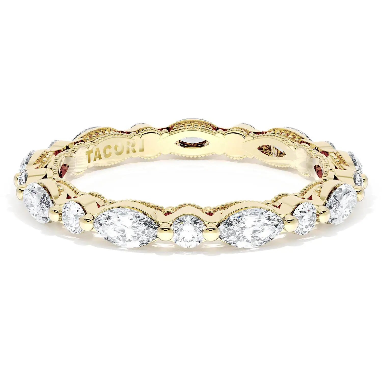 Tacori Engagement Wedding Band Tacori 18K Yellow Gold Sculpted Crescent Diamond Band