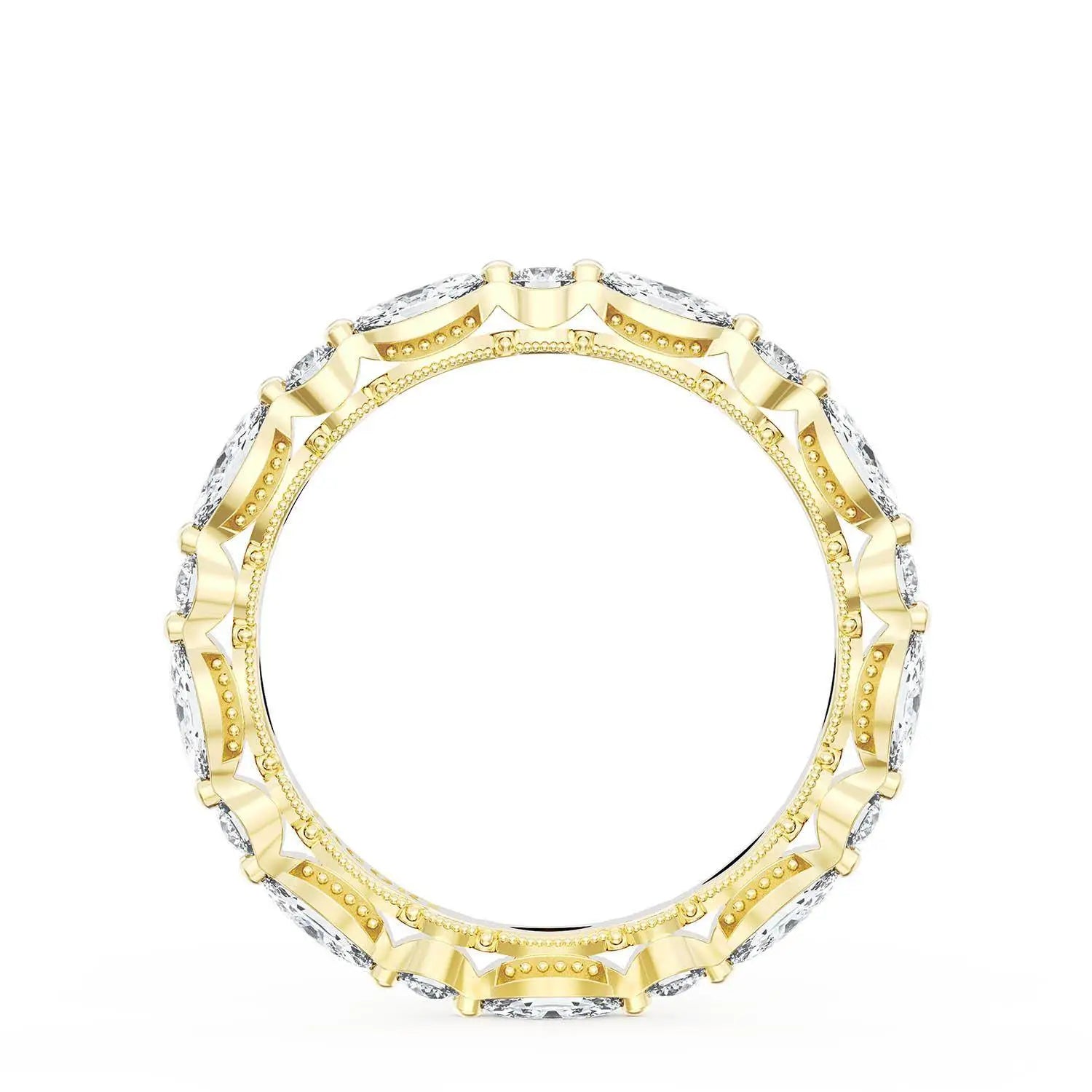 Tacori Engagement Wedding Band Tacori 18K Yellow Gold Sculpted Crescent Diamond Band