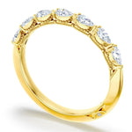 Tacori Engagement Wedding Band Tacori 18k Yellow Gold Sculpted Crescent Pear Diamond Band - .36ctw