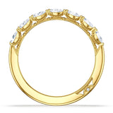 Tacori Engagement Wedding Band Tacori 18k Yellow Gold Sculpted Crescent Pear Diamond Band - .36ctw