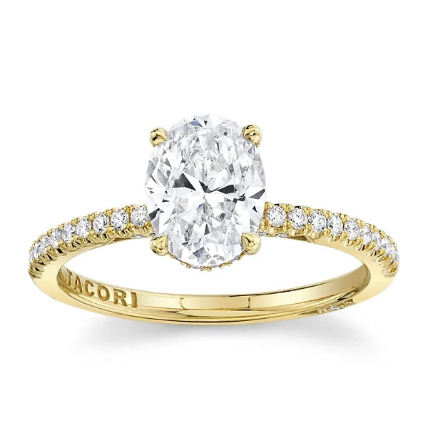 Tacori Engagement Engagement Ring Tacori 18k Yellow Gold Simply Tacori Oval Diamond Engagement Ring Mounting