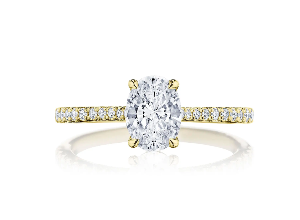 Tacori Engagement Engagement Ring Tacori 18k Yellow Gold "Simply Tacori" Oval Diamond Engagement Ring Setting 9.5x7mm / 6.5