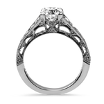 Tacori Engagement Engagement Ring Tacori Estate Platinum Reverse Crescent 1.06ct Diamond Ring 6