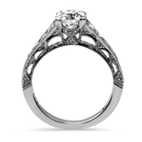 Tacori Engagement Engagement Ring Tacori Estate Platinum Reverse Crescent 1.06ct Diamond Ring 6