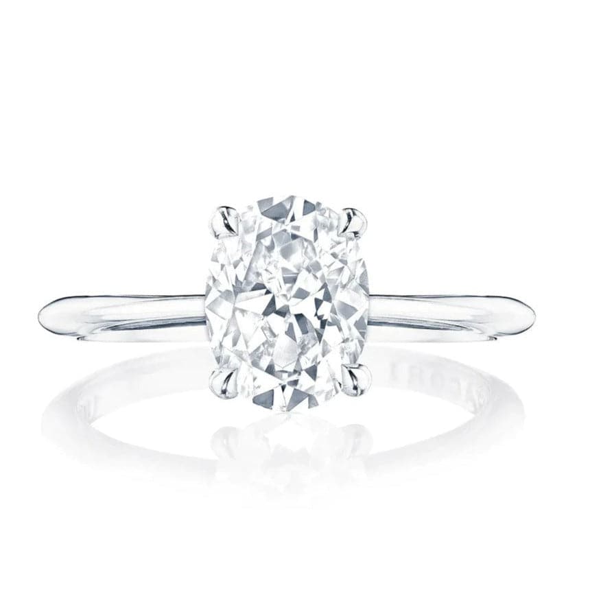 Tacori Engagement Engagement Ring Tacori Platinum "Founder's Collection" Oval Solitaire Setting 9.5x7 / 6.5