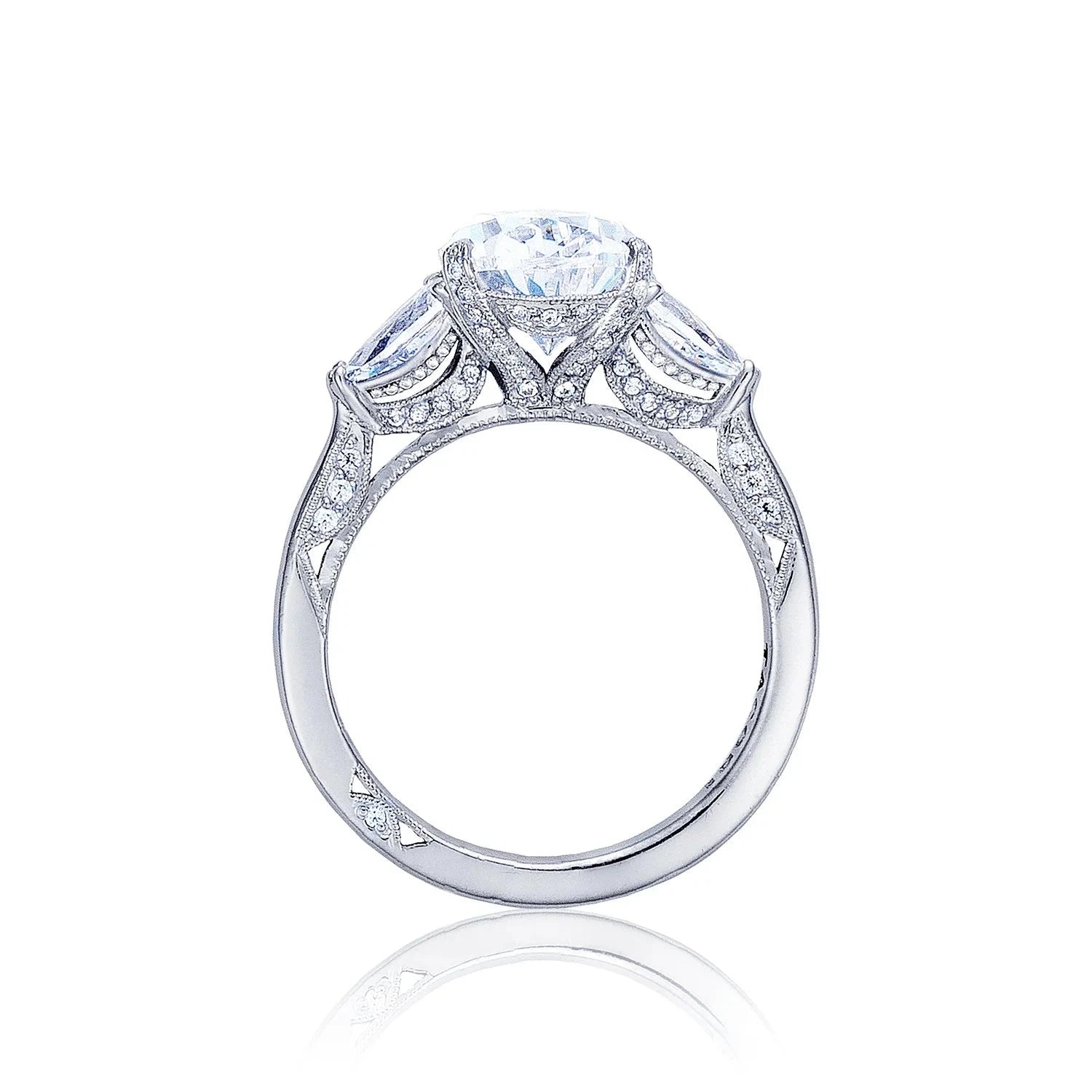 Tacori Engagement Engagement Ring Tacori Platinum Pear Three-Stone Simply Tacori RoyalT Engagement Ring Style Mounting